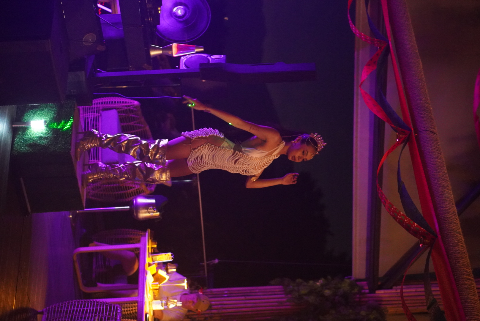 Performer at Tree Bay Full Moon Float event