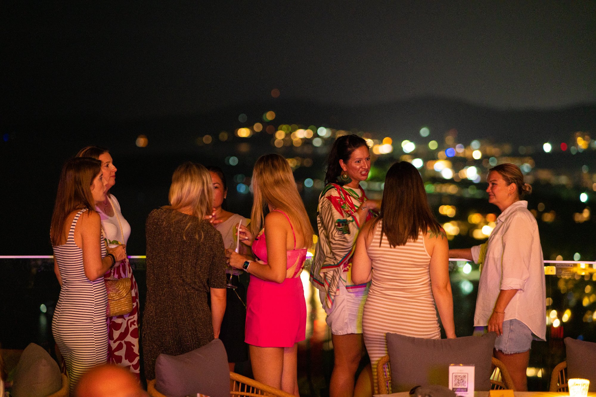 Guests enjoying the sunset view