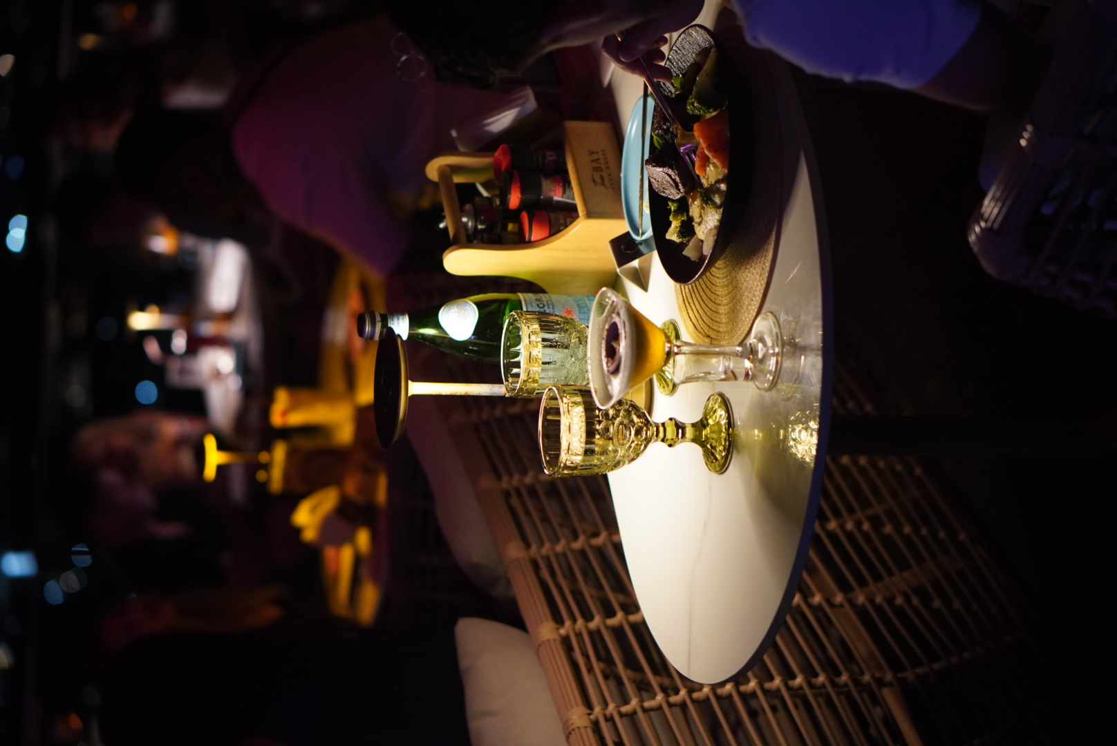Night table setting at Tree Bay